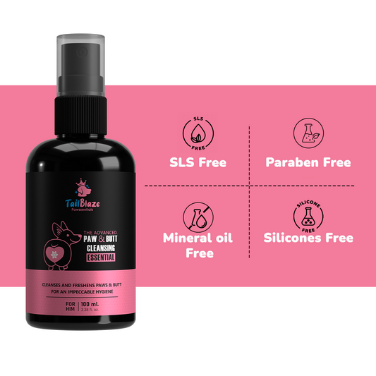 Pawssentials The Advanced PAW & BUTT CLEANSING Spray Essential for Dogs 100ml