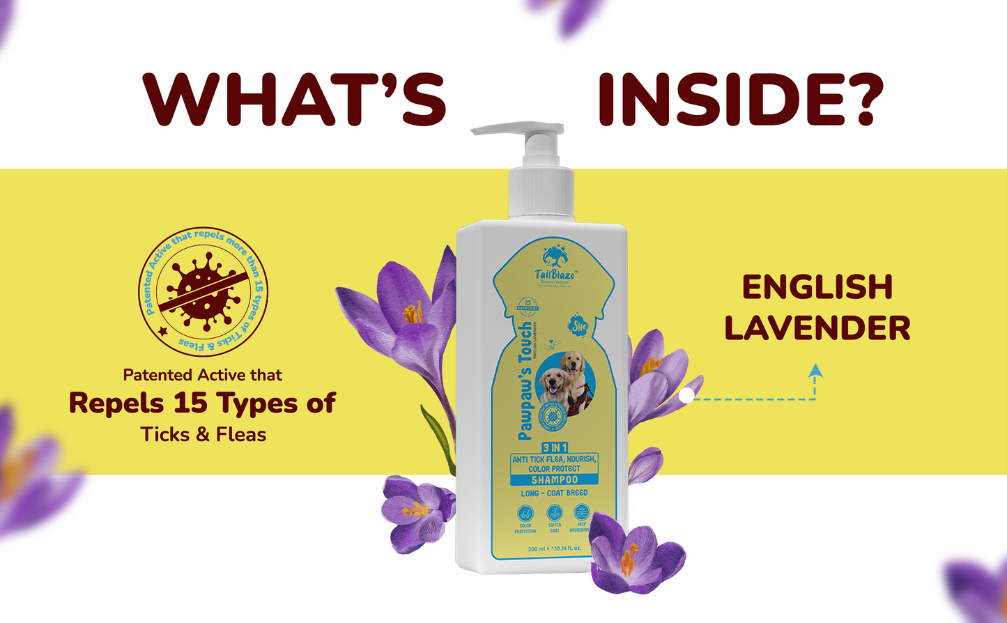 Groom Vroom DOG SHAMPOO for Ticks and Fleas 300 ml - All Life Stages