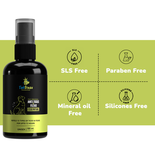 Pawssentials Original ANTI TICKS & FLEAS OIL 100ml - Luxury Essential for Unisex Dogs